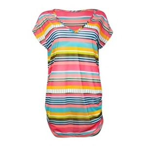 Anne Cole Sheer Striped Swim Cover-up, Size S/M